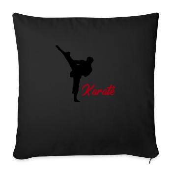 karate - Sofa pillowcase 17,3'' x 17,3'' (45 x 45 cm) - black - Front