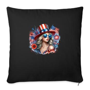 Freaky nice Patriot - Sofakissenbezug 45 x 45 cm - Schwarz - Vorne