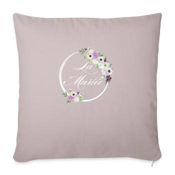 The Purple Floral Bride - Bride Gift Idea - Sofa pillowcase 17,3'' x 17,3'' (45 x 45 cm) - light taupe - Front