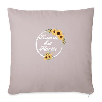 Team of The Sunflower Bride - Bachelorette Party Gift Idea - Sofa pillowcase 17,3'' x 17,3'' (45 x 45 cm) - light taupe - Front