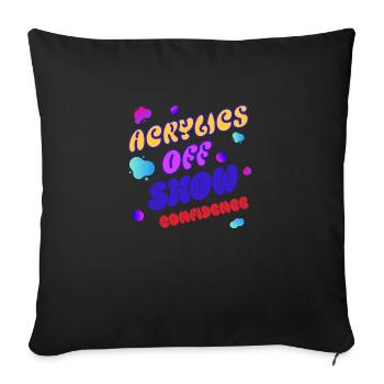 True Colors Style Acrylique Naturel Beau - Housse de coussin décorative 45 x 45 cm - noir - Devant