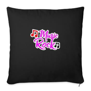 Music Rock Design für alle Musikliebhaber - Sofakissenbezug 45 x 45 cm - Schwarz - Vorne