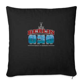 Berlin 030 Made in Germany - Sofakissenbezug 45 x 45 cm - Schwarz - Vorne