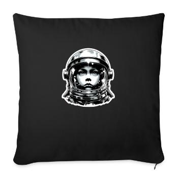 Garçon de l’espace - Housse de coussin décorative 45 x 45 cm - noir - Devant