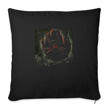 Reine des araignées - Housse de coussin décorative 45 x 45 cm - noir - Devant