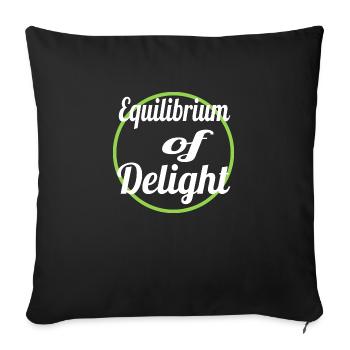 finding balance finding joy gift awesome - Sofa pillowcase 17,3'' x 17,3'' (45 x 45 cm) - black - Front