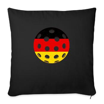 Pickleball Allemagne - Housse de coussin décorative 45 x 45 cm - noir - Devant