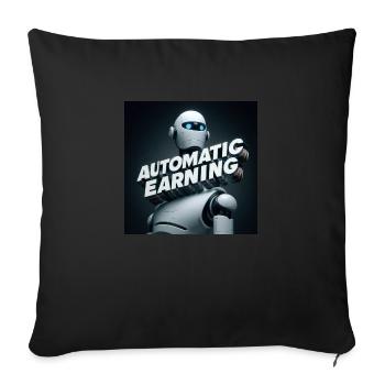 Automaattinen Tienaaminen - Gain automatique - Housse de coussin décorative 45 x 45 cm - noir - Devant