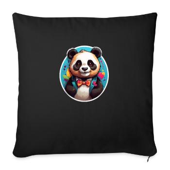 Panda - Sofa pillowcase 17,3'' x 17,3'' (45 x 45 cm) - black - Front