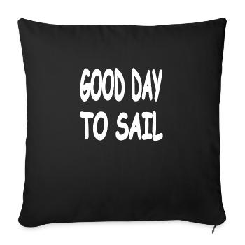 Sail - Sofa pillowcase 17,3'' x 17,3'' (45 x 45 cm) - black - Front