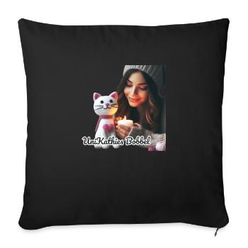 Kathrinchen Unikathies - Sofakissenbezug 45 x 45 cm - Schwarz - Vorne