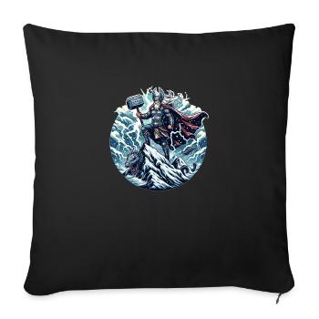 Le dieu du tonnerre - Housse de coussin décorative 45 x 45 cm - noir - Devant