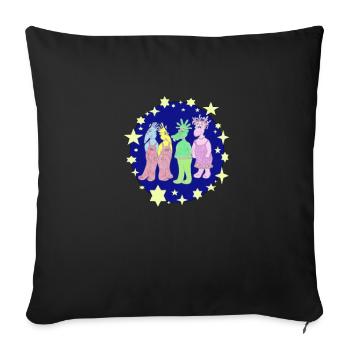 Space Belly Buttons Fan Articles Shirt Mug Pixel - Sofa pillowcase 17,3'' x 17,3'' (45 x 45 cm) - black - Front