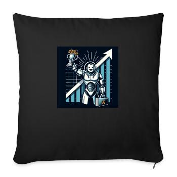 Automatic Earning - Trophy third product - Sofa pillowcase 17,3'' x 17,3'' (45 x 45 cm) - black - Front