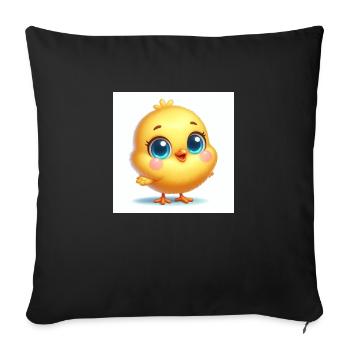 Sweet Chick Le Petit Poulet Poussin Mignon - Housse de coussin décorative 45 x 45 cm - noir - Devant