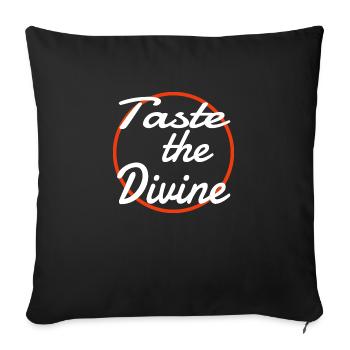 Dictons Infusion de saveur Gourmet Bliss - Housse de coussin décorative 45 x 45 cm - noir - Devant