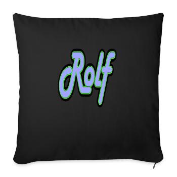 rolf2 - Sofa pillowcase 17,3'' x 17,3'' (45 x 45 cm) - black - Front