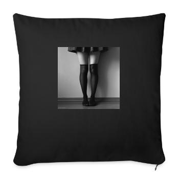 Beine - Sofakissenbezug 45 x 45 cm - Schwarz - Vorne