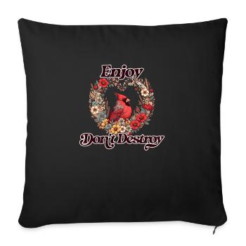 Profitez de Don’t Destroy Mother Earth - Housse de coussin décorative 45 x 45 cm - noir - Devant