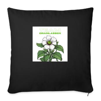 Paprika Pflanze König Blüte - Sofakissenbezug 45 x 45 cm - Schwarz - Vorne