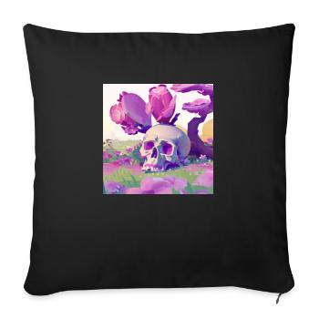 Skull in Paradise - Sofakissenbezug 45 x 45 cm - Schwarz - Vorne