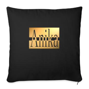 anika2 - Sofa pillowcase 17,3'' x 17,3'' (45 x 45 cm) - black - Front