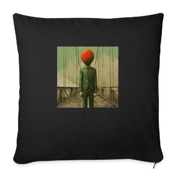 Balloon - Sofa pillowcase 17,3'' x 17,3'' (45 x 45 cm) - black - Front
