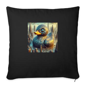Bath Duck Black Surreal Abstract - Sofa pillowcase 17,3'' x 17,3'' (45 x 45 cm) - black - Front