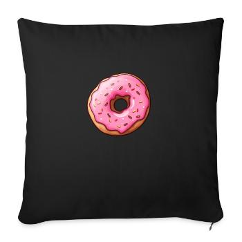 Doughnut - Sofa pillowcase 17,3'' x 17,3'' (45 x 45 cm) - black - Front
