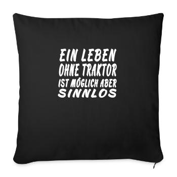 Traktor - Sofakissenbezug 45 x 45 cm - Schwarz - Vorne