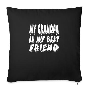 Grandfather - Sofa pillowcase 17,3'' x 17,3'' (45 x 45 cm) - black - Front