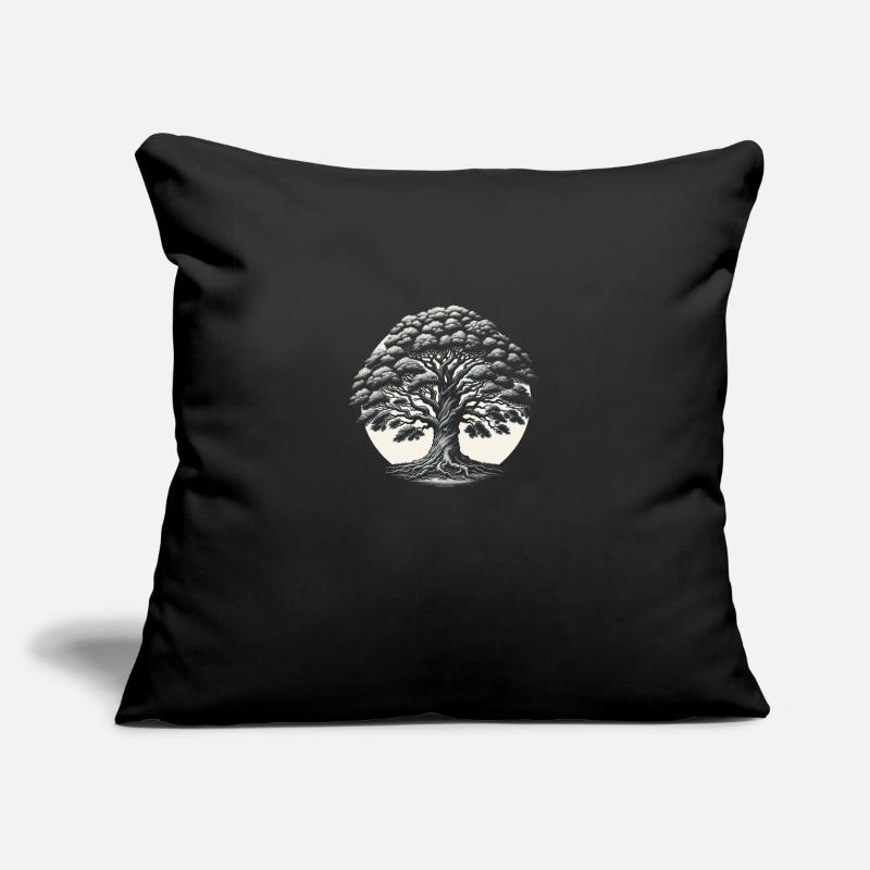 Arbre de la sagesse éternelle Housse de coussin décorative 45 x 45 cm