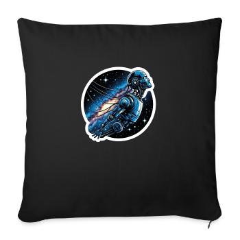 Space cyborg - Sofa pillowcase 17,3'' x 17,3'' (45 x 45 cm) - black - Front