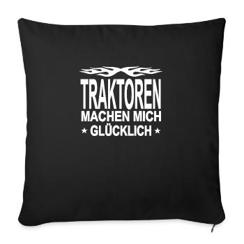 Traktor - Sofakissenbezug 45 x 45 cm - Schwarz - Vorne
