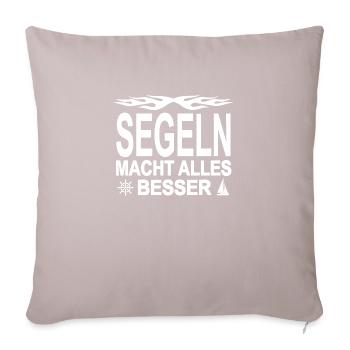 Segeln - Sofakissenbezug 45 x 45 cm - helles Taupe - Vorne