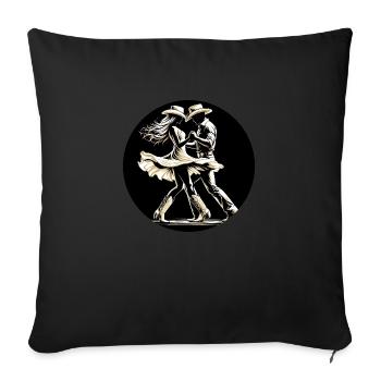 Linedance, c’est parti ! - Housse de coussin décorative 45 x 45 cm - noir - Devant