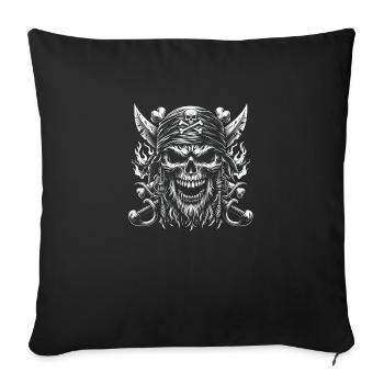 Flame of the High Seas - Sofa pillowcase 17,3'' x 17,3'' (45 x 45 cm) - black - Front