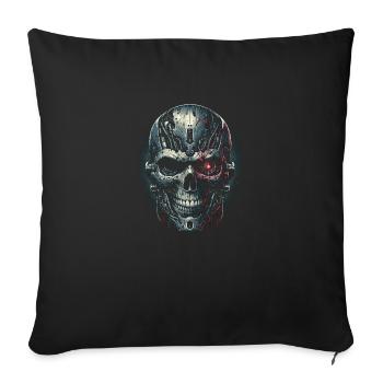 Kybernetische Wächterin - Sofakissenbezug 45 x 45 cm - Schwarz - Vorne