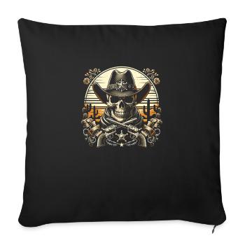 The Gunslinger's Legacy - Sofa pillowcase 17,3'' x 17,3'' (45 x 45 cm) - black - Front
