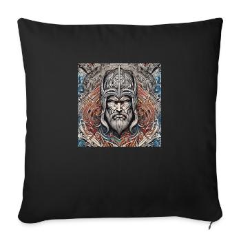 THOR - Housse de coussin décorative 45 x 45 cm - noir - Devant