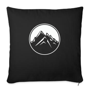 mountains - Sofa pillowcase 17,3'' x 17,3'' (45 x 45 cm) - black - Front
