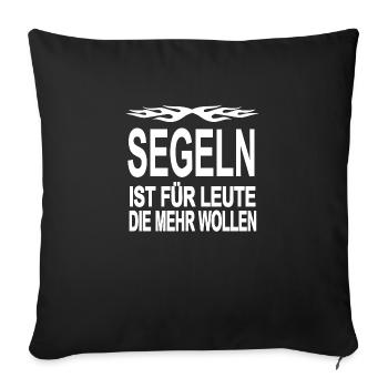 Segeln - Sofakissenbezug 45 x 45 cm - Schwarz - Vorne