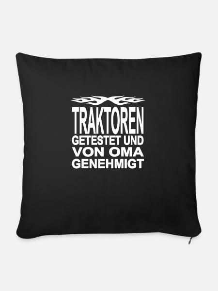 Traktor - Sofakissenbezug 45 x 45 cm - Schwarz