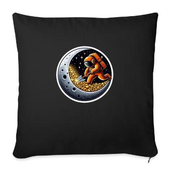 Spaceman Golddigger - Sofa pillowcase 17,3'' x 17,3'' (45 x 45 cm) - black - Front