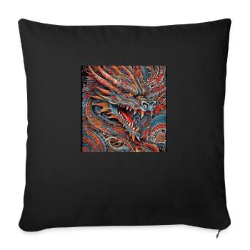 Dragon - Sofa pillowcase 17,3'' x 17,3'' (45 x 45 cm) - black - Front