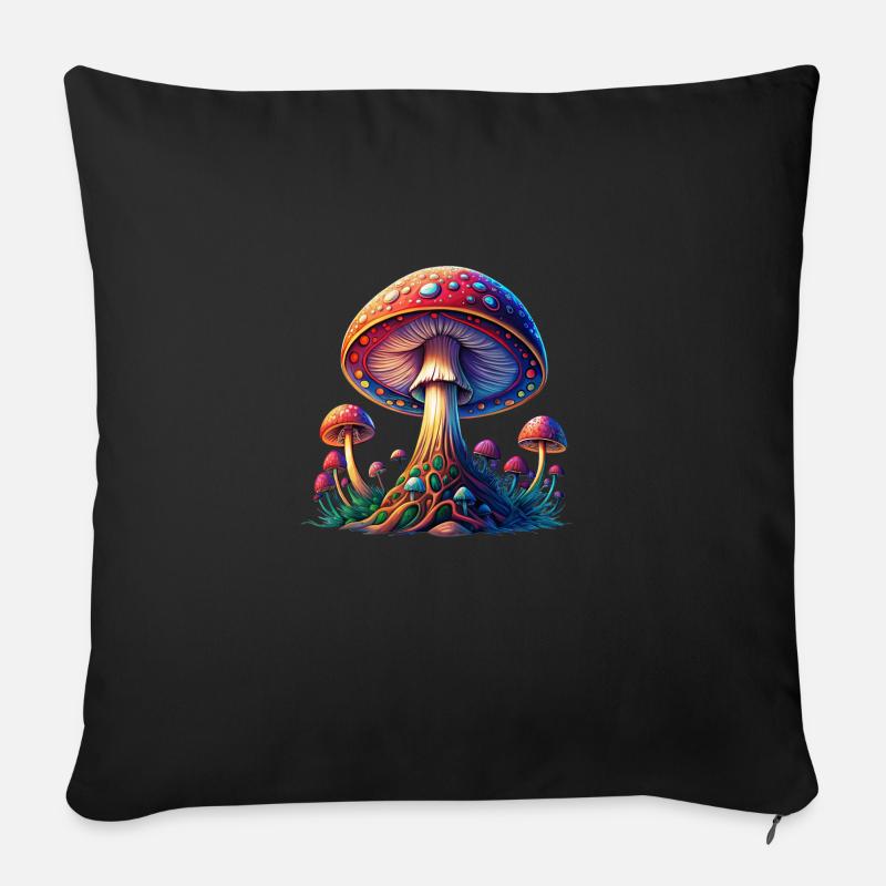 PILZ - Sofakissenbezug 45 x 45 cm - Schwarz