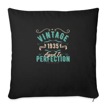 Vintage 1935-1935 Birthday Gift - Sofa pillowcase 17,3'' x 17,3'' (45 x 45 cm) - black - Front