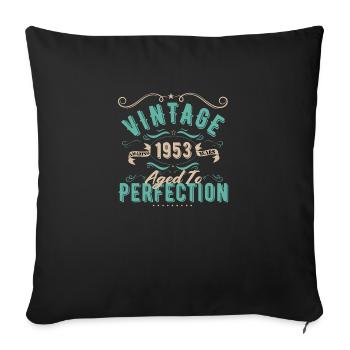 Vintage 1953 - 1953 Birthday Gift - Sofa pillowcase 17,3'' x 17,3'' (45 x 45 cm) - black - Front