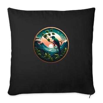 Quetzal - Housse de coussin décorative 45 x 45 cm - noir - Devant