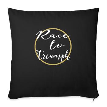 thoroughbred racing humor thrill cool sayings joke - Sofa pillowcase 17,3'' x 17,3'' (45 x 45 cm) - black - Front